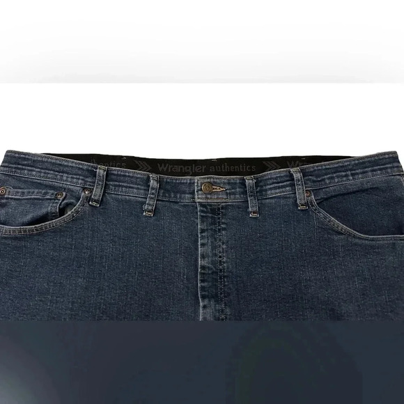 Wrangler Jeans Mens Big & Tall 46 X 30 blue straight denim cotton heavy duty EUC - Picture 3 of 8